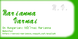 marianna varnai business card